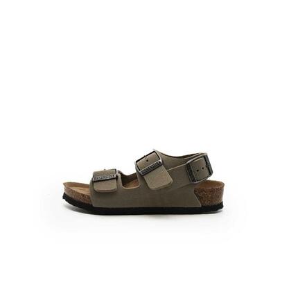 Birkenstock Milano Sandalen Kids Earthy Faded Khaki Veg, Birkibuc Kind