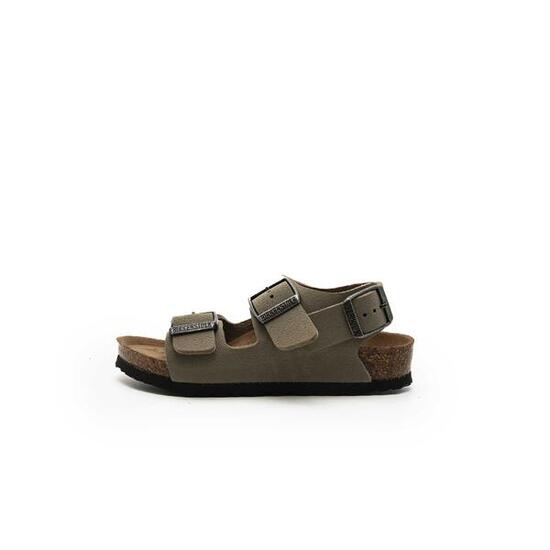 Birkenstock Milano Sandalen Kids Earthy Faded Khaki Veg, Birkibuc Kind