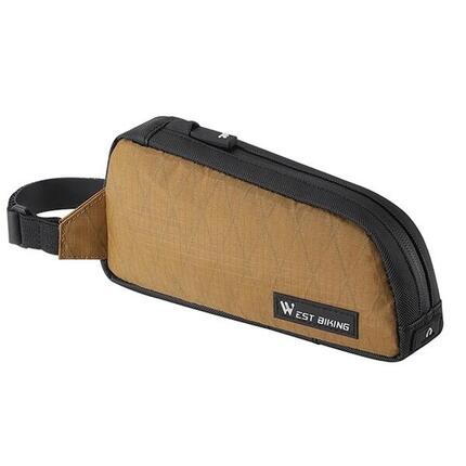 Sacoche de cadre de vélo en nylon - Marron