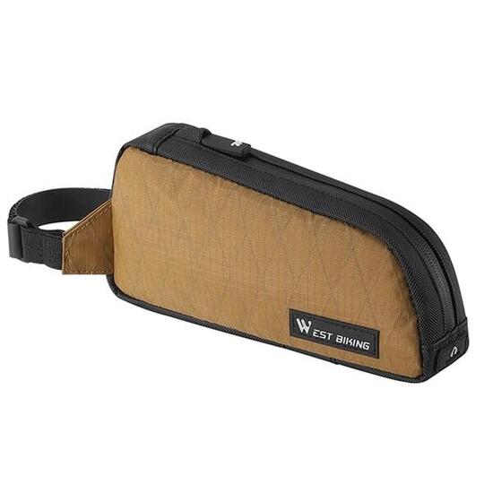 Borsa da telaio bici in nylon - Marrone