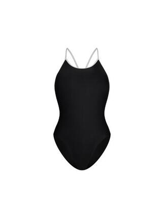 Premium Damen Badeanzug mit Racerback zum Schwimmen, Surfen, Kiten - Braun