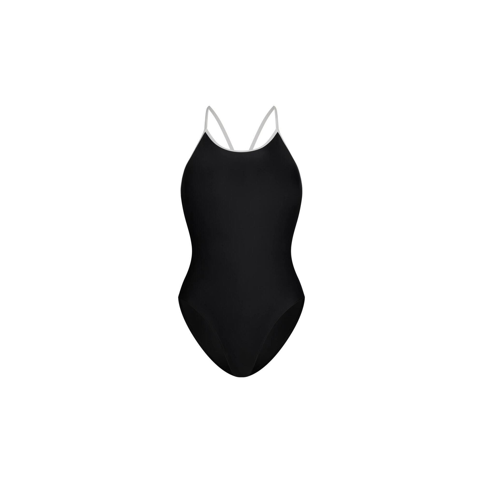 Wallien - Maillot De Bain À Dos Nageur Pour Femme Pour La Natation, Le Surf (kite) - Noir - Maillot De Bain 1 Pièce - Noir - 52 2xl - Decathlon
