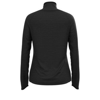 Odlo mid layer 1/2 zip run easy warm thermoshirt black melange m