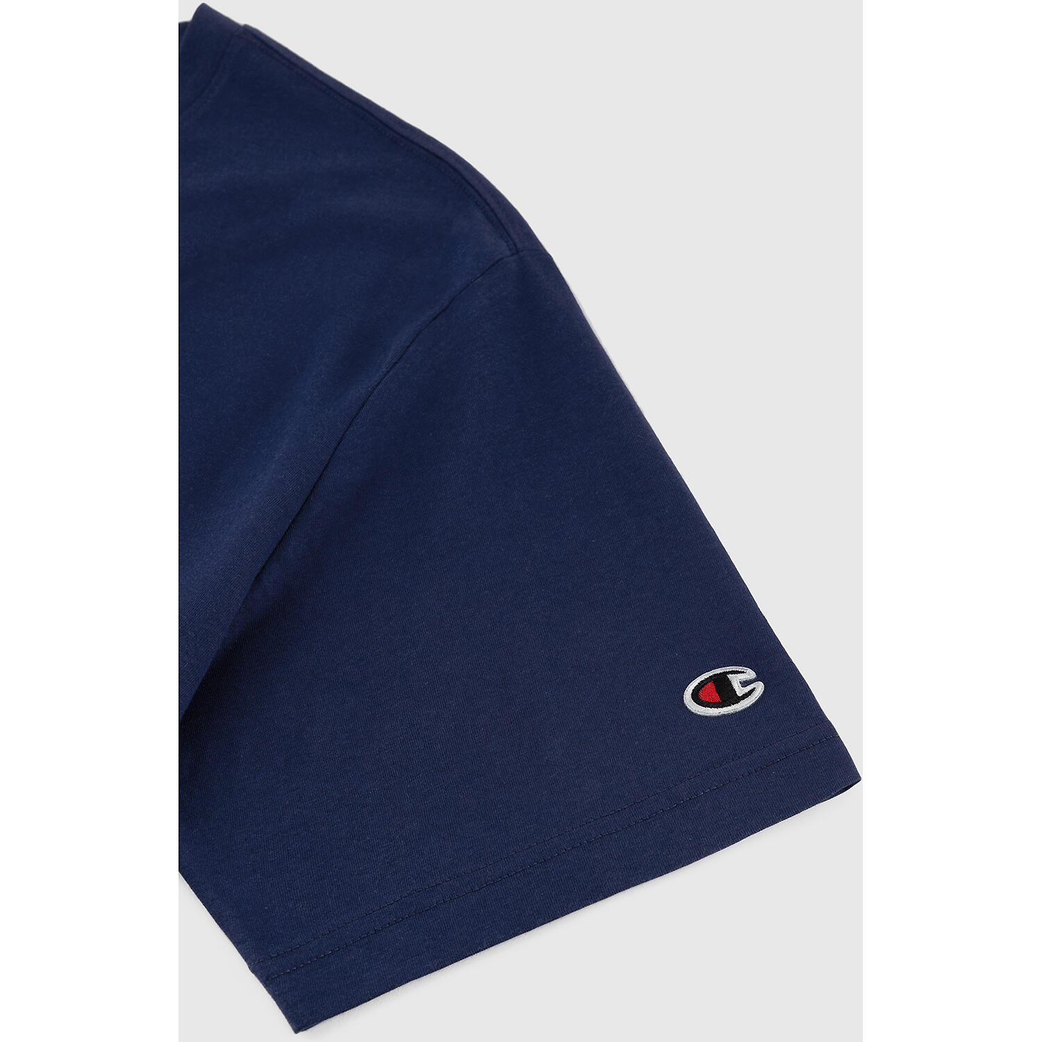 Champion SS TEE Light Cotton Jersey Uomo Logo Piccolo Cotone Blu Navy,XL 4/4