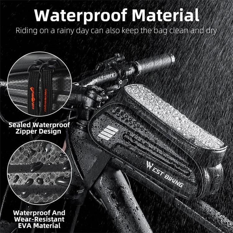 1,5 l Carbon Fiber Hard Shell Bike Telefon Tasche Wasserdicht Empfindlich 3/7