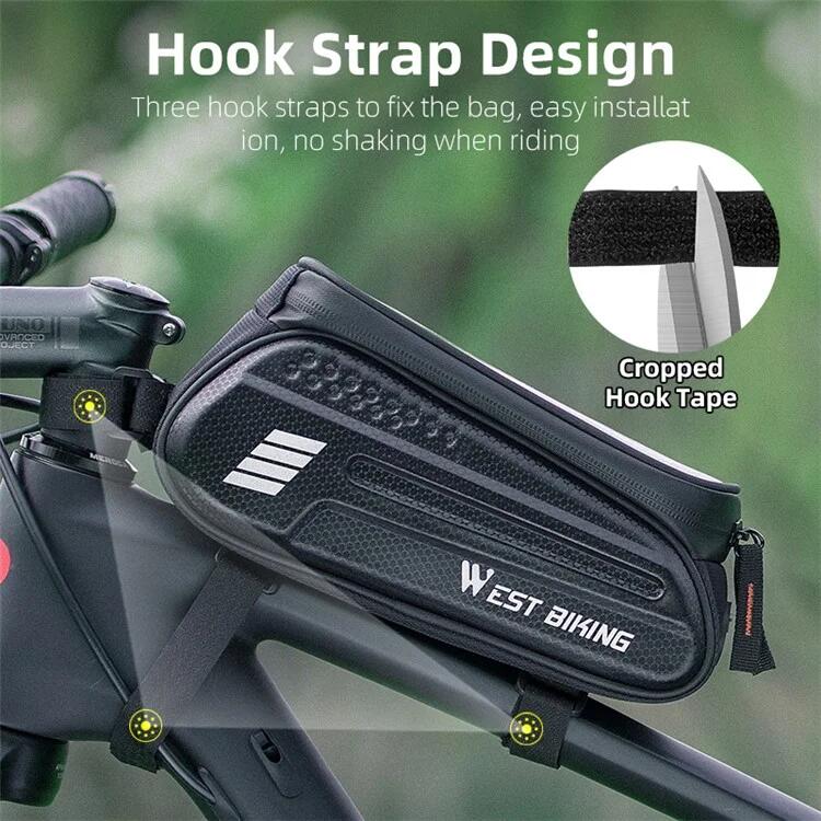 1,5 l Carbon Fiber Hard Shell Bike Telefon Tasche Wasserdicht Empfindlich 5/7