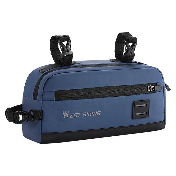 Bolsa de guiador pendurada em tecido oxford - azul