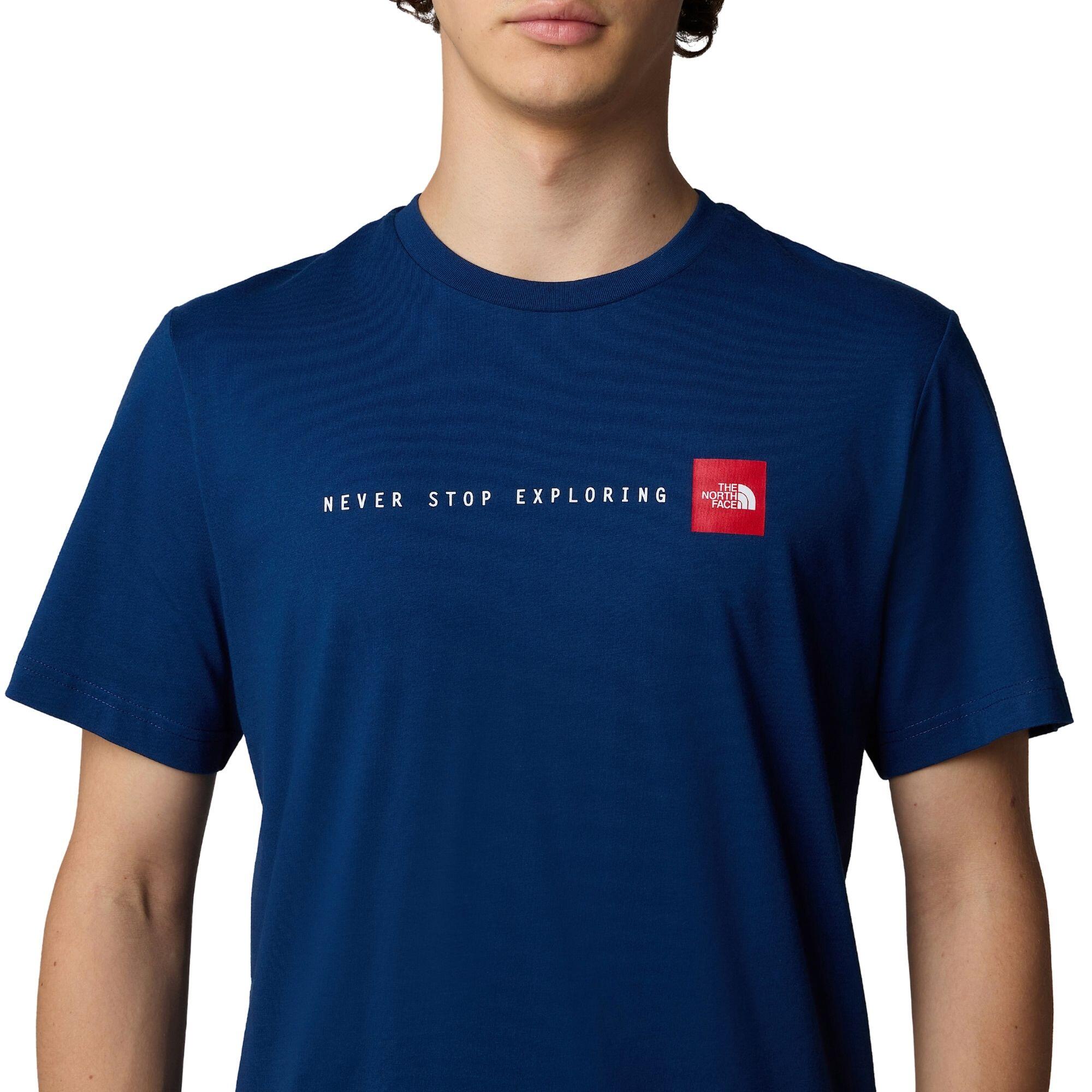 T-shirt Never Stop Exploring Blauw - NF0A87NSD1R 3/3