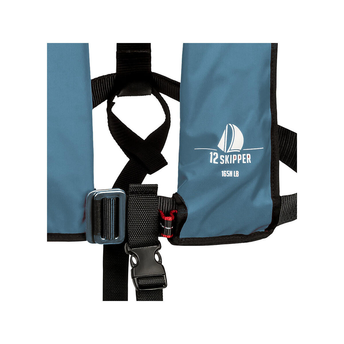 gilet de sauvetage automatique 165N ISO avec harnais - bleu acier 3/7