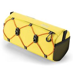 Sacoche de guidon de vélo suspendue en polyester réfléchissant - Jaune