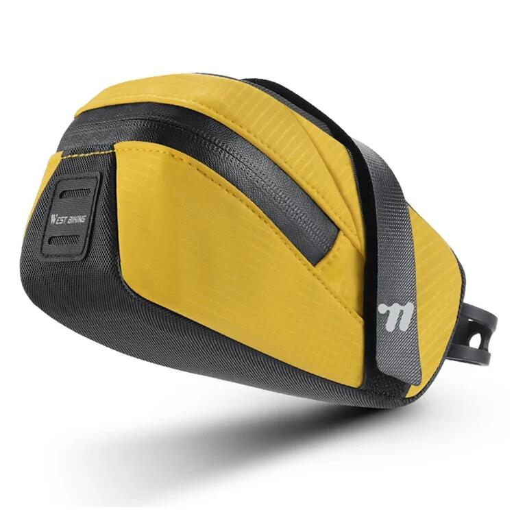 Yellow 0.8L Polyester Bicycle Saddle Bag