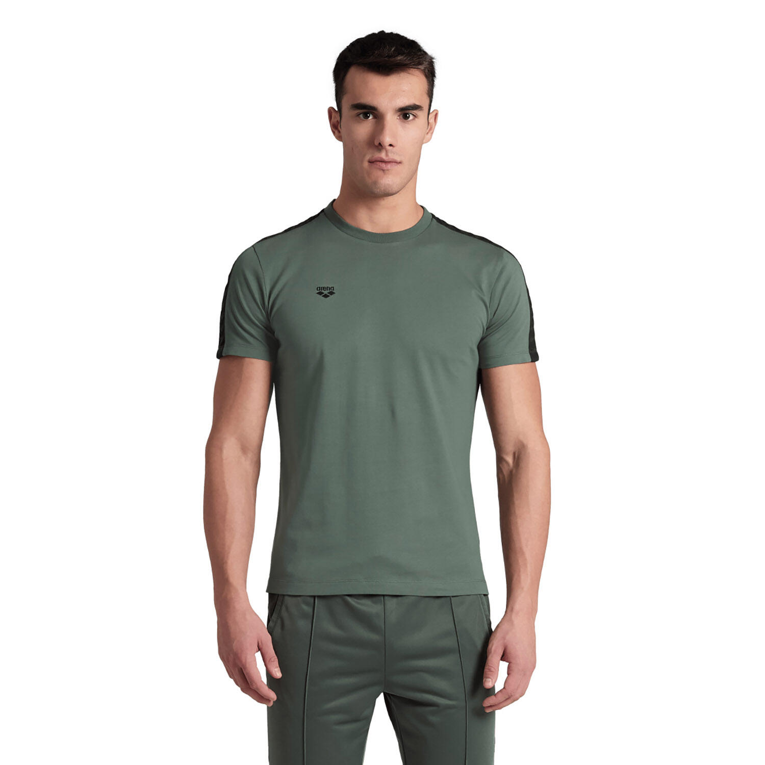 Arena - T-shirt De Running Et Gym Homme - Team - T-shirt Manches Courtes - Noir|vert - 52 2xl - Decathlon