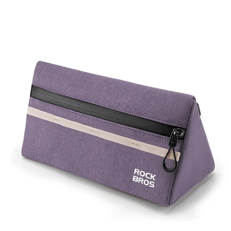 Bolsa de guiador de 1,3 l, bolsa de armazenamento em poliéster - roxo