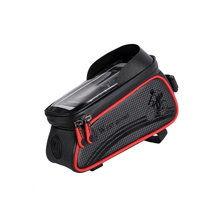 WEST BIKING Bolsa impermeável para telemóvel com ecrã táctil - vermelha