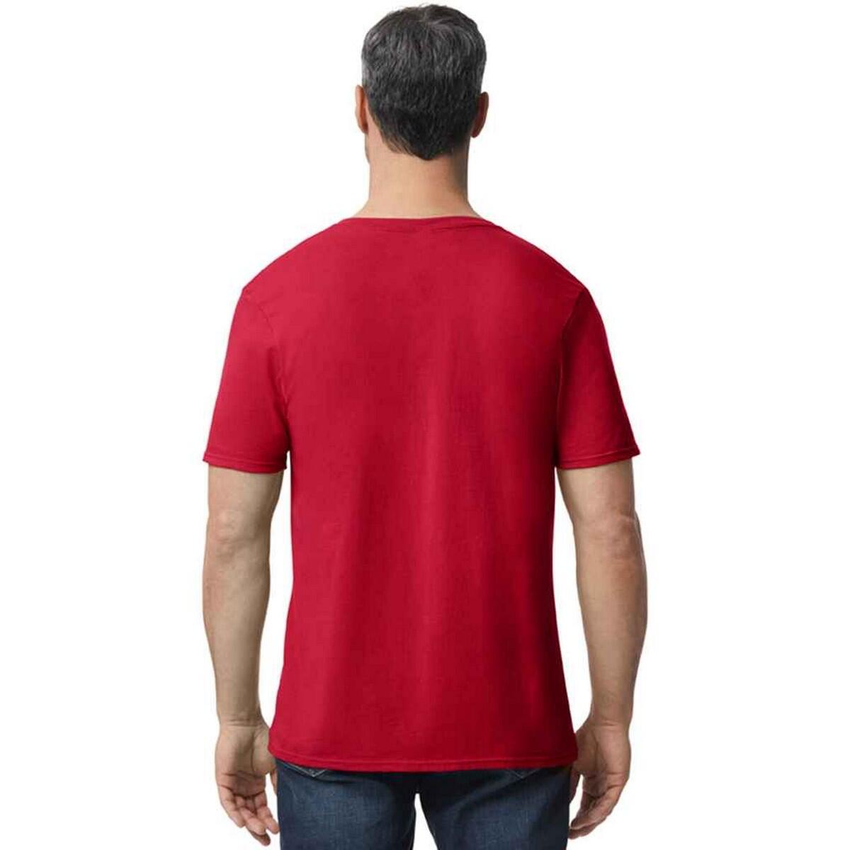 Mens Softstyle V Neck TShirt (Cherry Red) 2/2