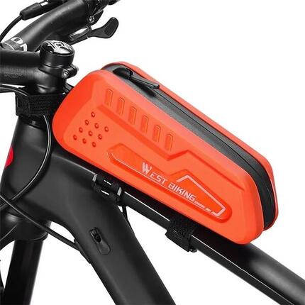 Sacoche de tube supérieur de vélo - Orange