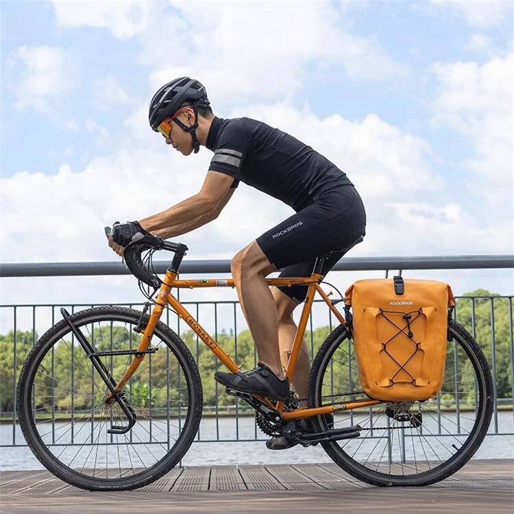 Borsa bici impermeabile pieghevole per portapacchi posteriore 5/7
