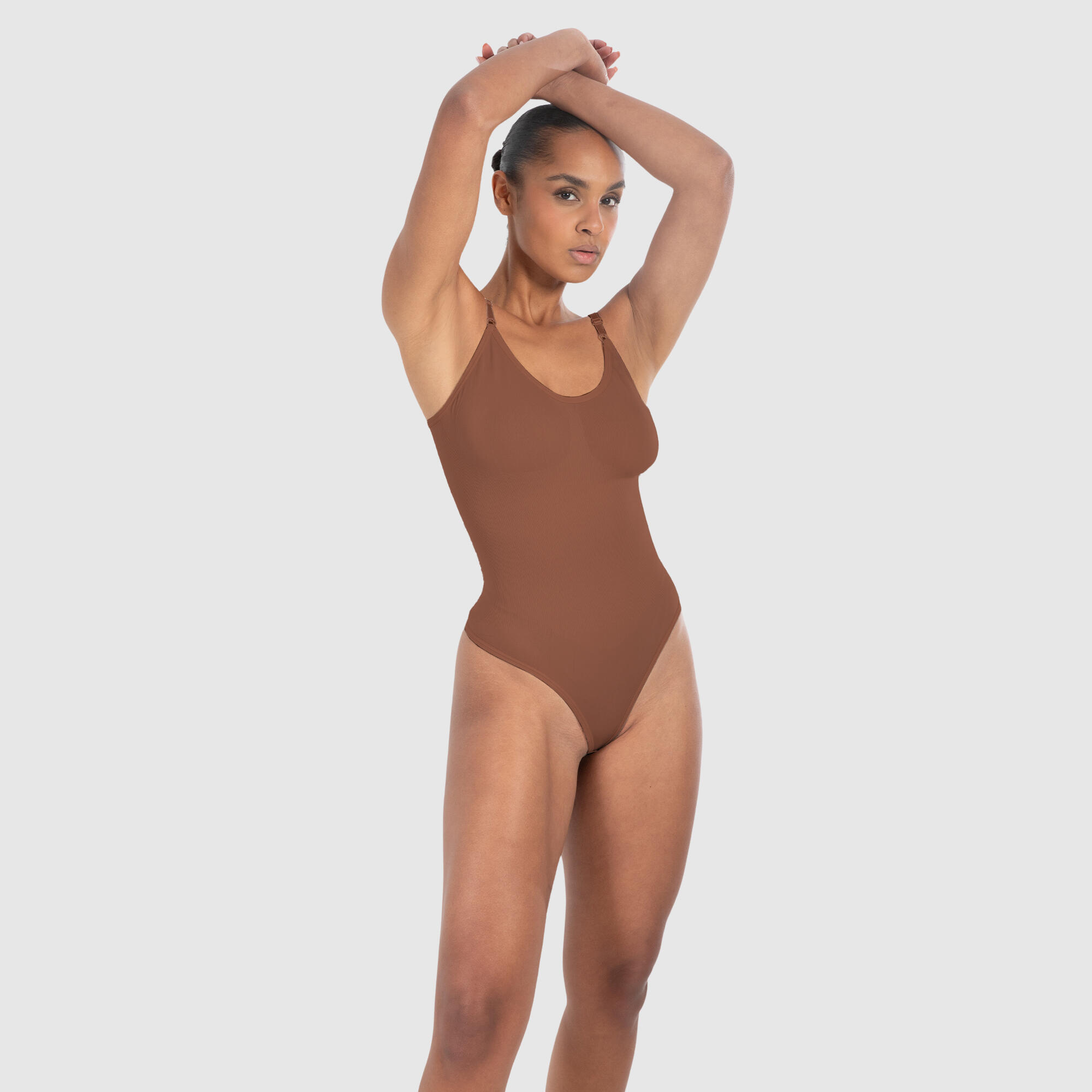 Damen Shapewear String Bodysuit Nysa Braun 3/6