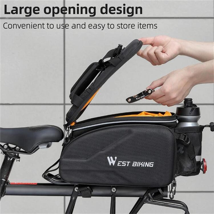 Sacoche de rangement de porte-bagages arrière de vélo en polyester 5/7