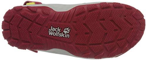 Sandali da Esterno Jack Wolfskin K per Bambini - Rosso e Limone, Taglia 36 EU 3/6