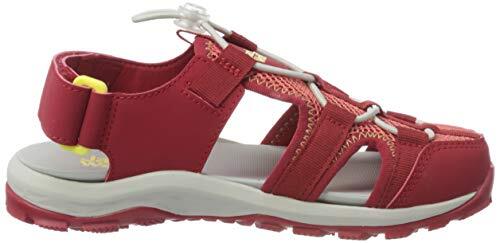 Sandali da Esterno Jack Wolfskin K per Bambini - Rosso e Limone, Taglia 36 EU 5/6