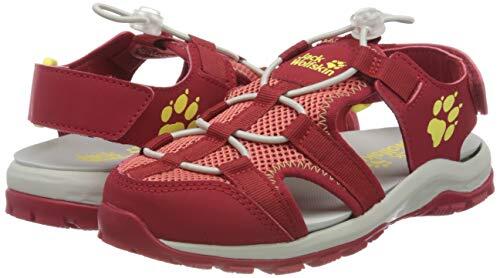 Sandali da Esterno Jack Wolfskin K per Bambini - Rosso e Limone, Taglia 36 EU 6/6