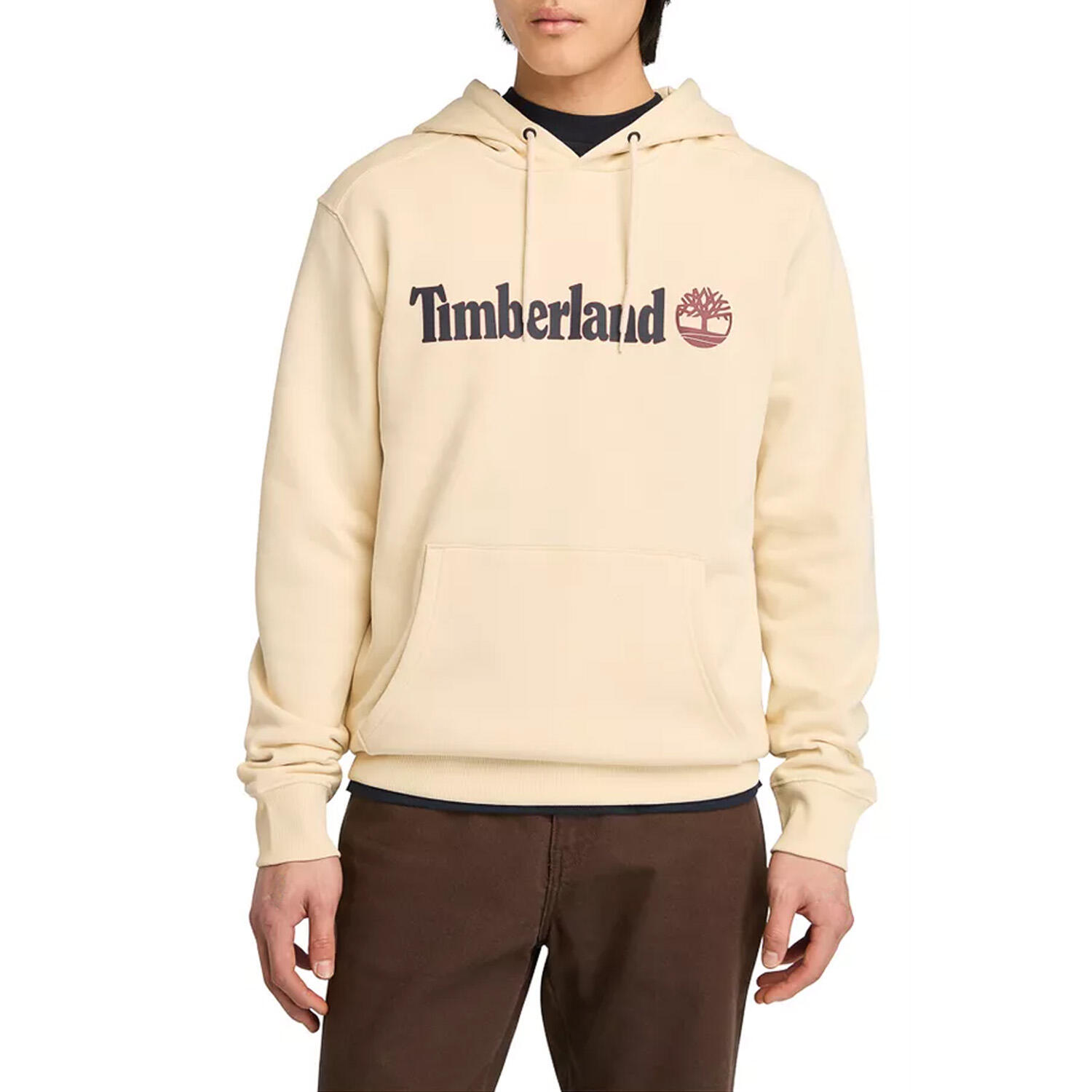 Timberland - Sweat Homme Linear Logo Hoodie - Sweat-shirt - Beige - Decathlon