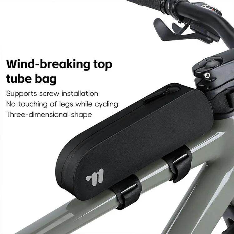 Sacoche de cadre de vélo de route étanche de vélo VTT 0,7L  - Noir 2/7