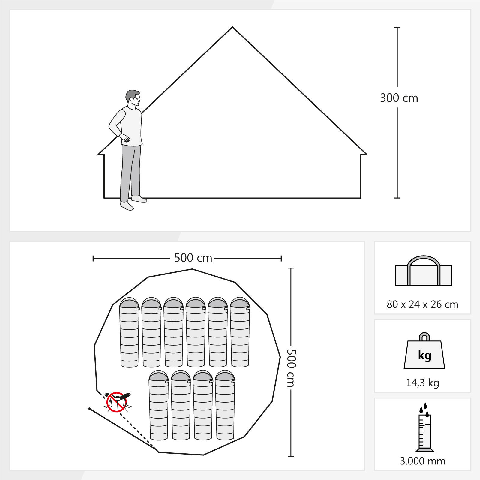 Tente tipi familiale – Bell 10 personnes 2/7