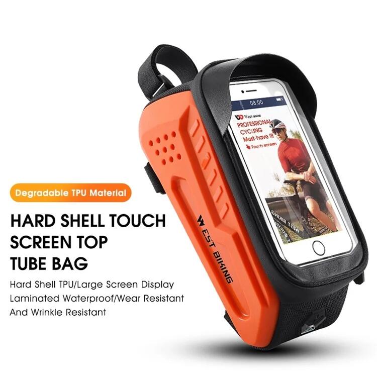 Bolsa de armazenamento rígida para tubo superior de estrada BTT 2L - Laranja 2/2