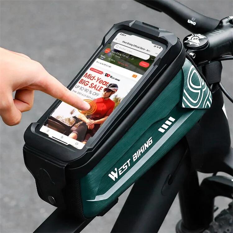Bolsa para tubo superior de bicicleta de 2,5 l con soporte  verde negruzco 3/7