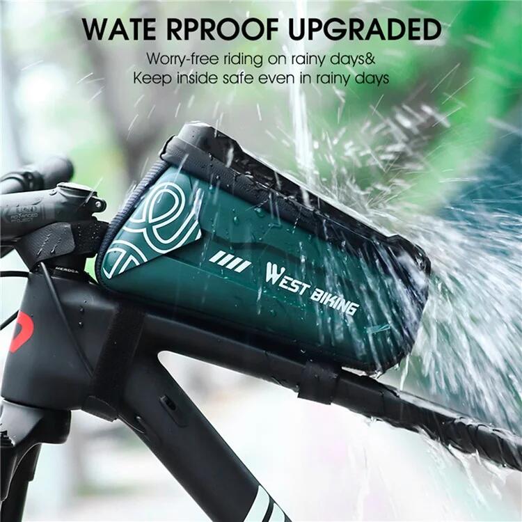 Bolsa para tubo superior de bicicleta de 2,5 l con soporte  verde negruzco 7/7