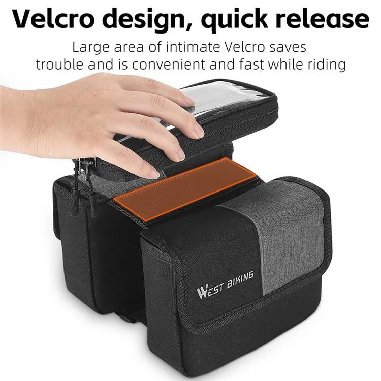 Bolsa para tubo superior de bicicleta, tecido Oxford 3/7