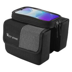 Sacoche de tube supérieur de vélo, tissu Oxford