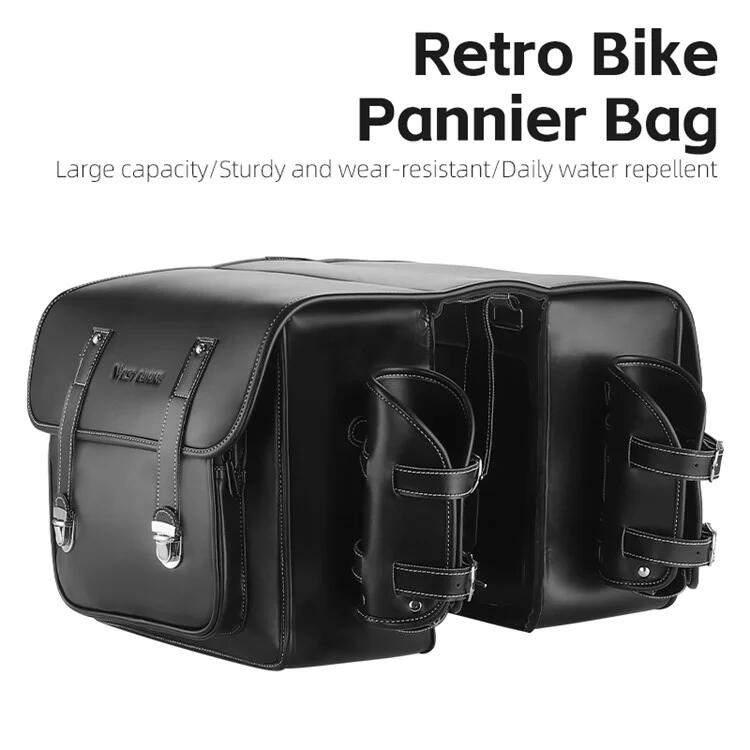 Sacoche de rangement de porte-bagages arrière de vélo    - Noir 3/7