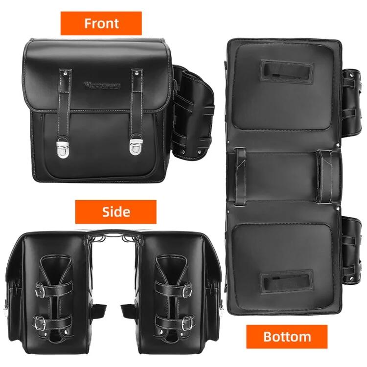 Sacoche de rangement de porte-bagages arrière de vélo    - Noir 7/7