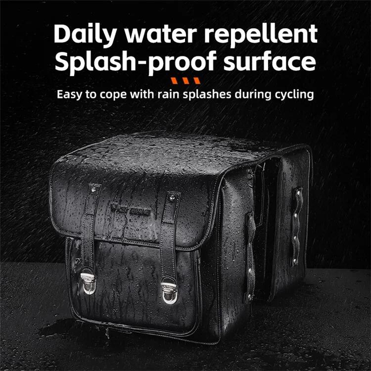 Sacoche de rangement de porte-bagages arrière de vélo    - Noir 4/7
