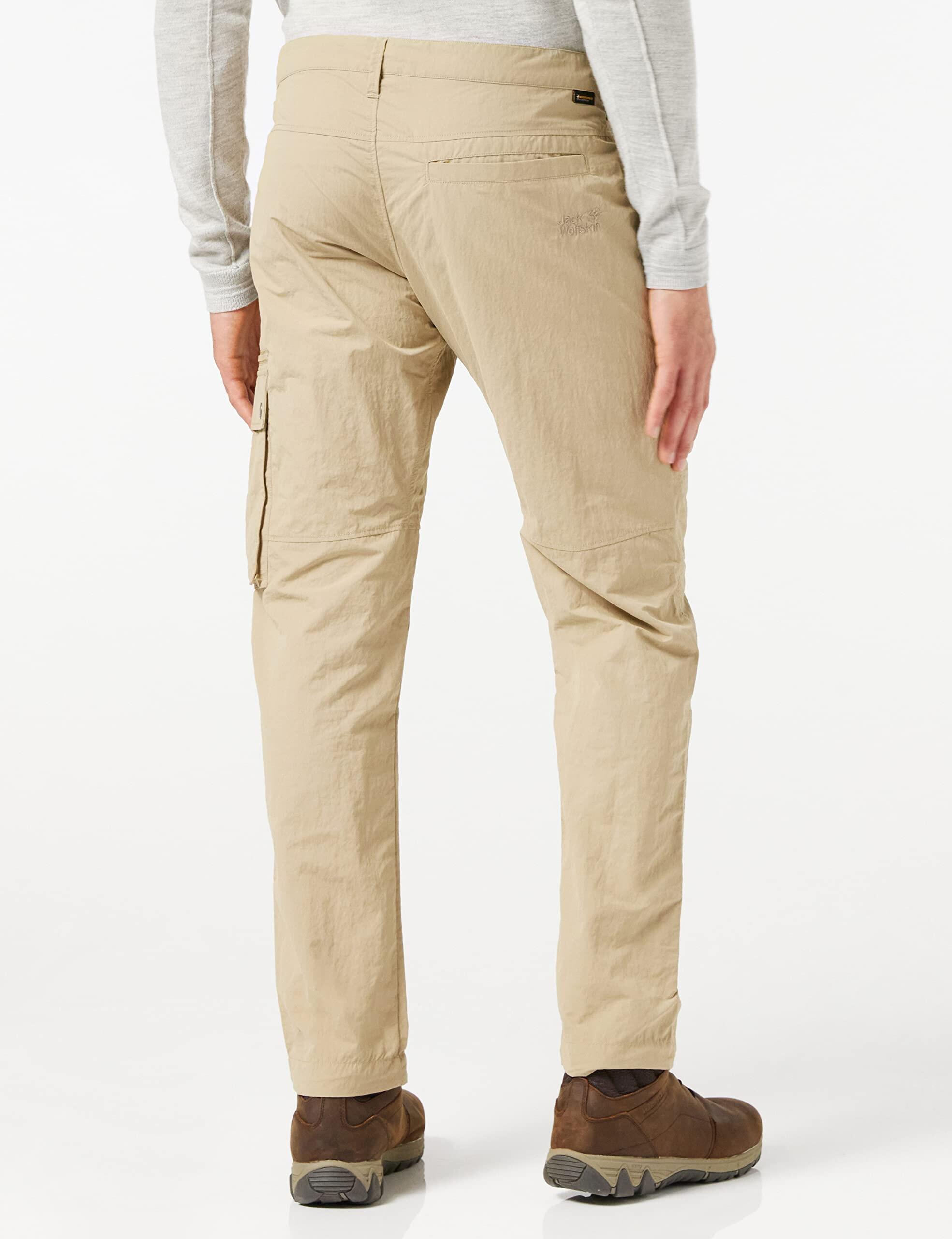 Pantaloni da Uomo Jack Wolfskin Lakeside in Dune Sabbia - Taglia 27 3/5