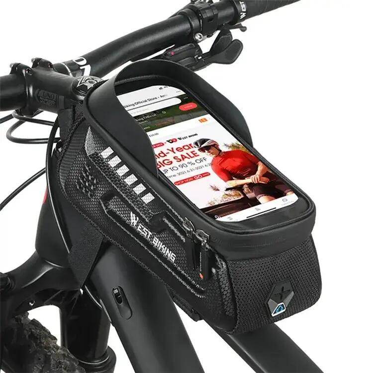 Waterproof Touchscreen Top Tube Bike Frame Bag for MTB