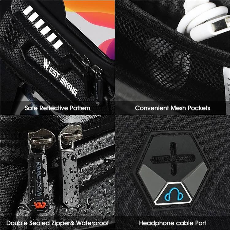 Bolsa para quadro de bicicleta, bolsa para quadro BTT 7/7
