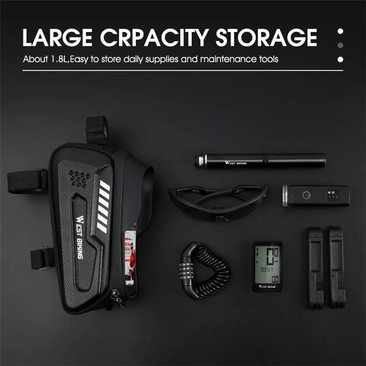 Bolsa para quadro de bicicleta, bolsa para quadro BTT 4/7