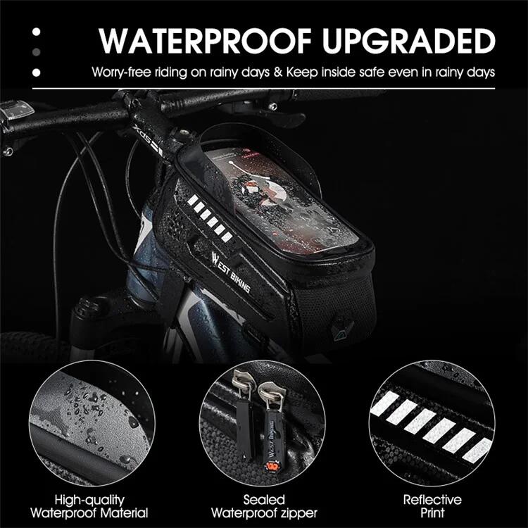 Bolsa para quadro de bicicleta, bolsa para quadro BTT 3/7