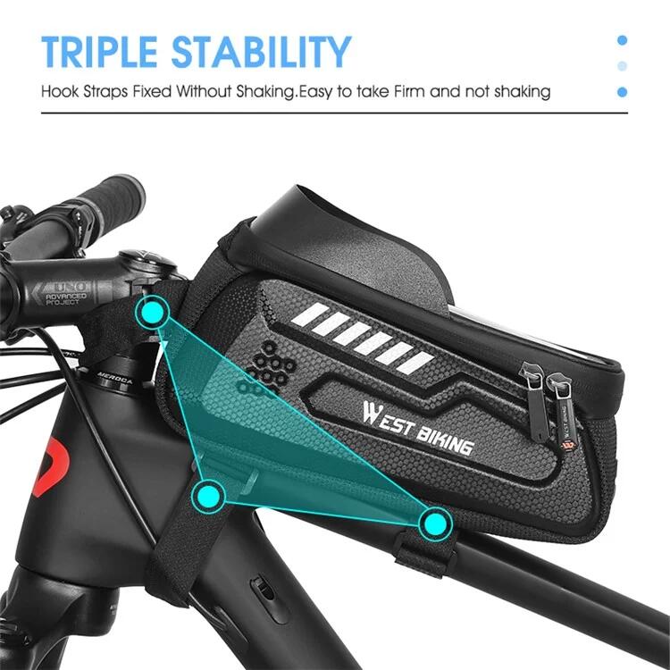 Bolsa para quadro de bicicleta, bolsa para quadro BTT 5/7