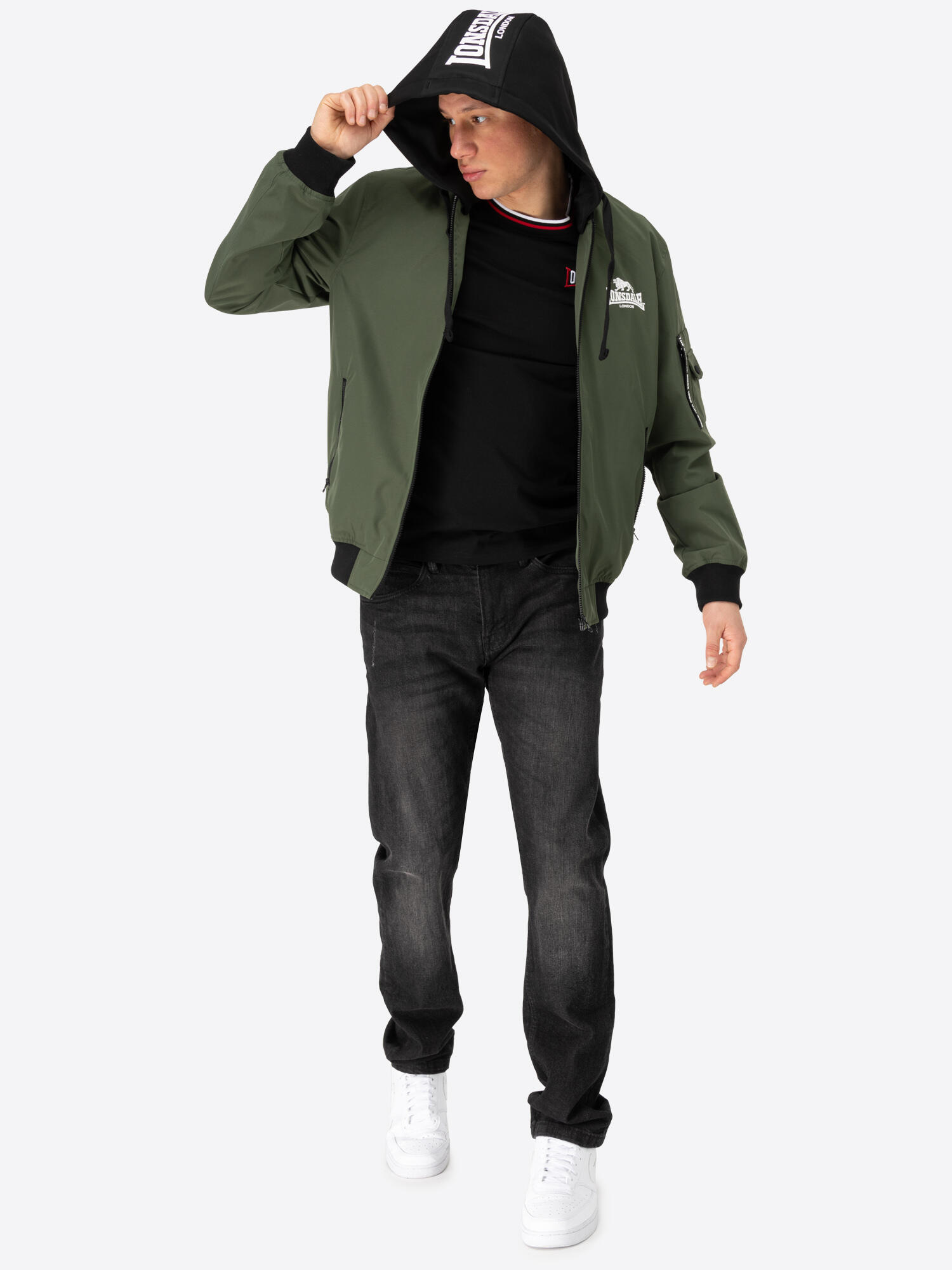 Bomber mit Kapuze Lonsdale Shalford 4/6