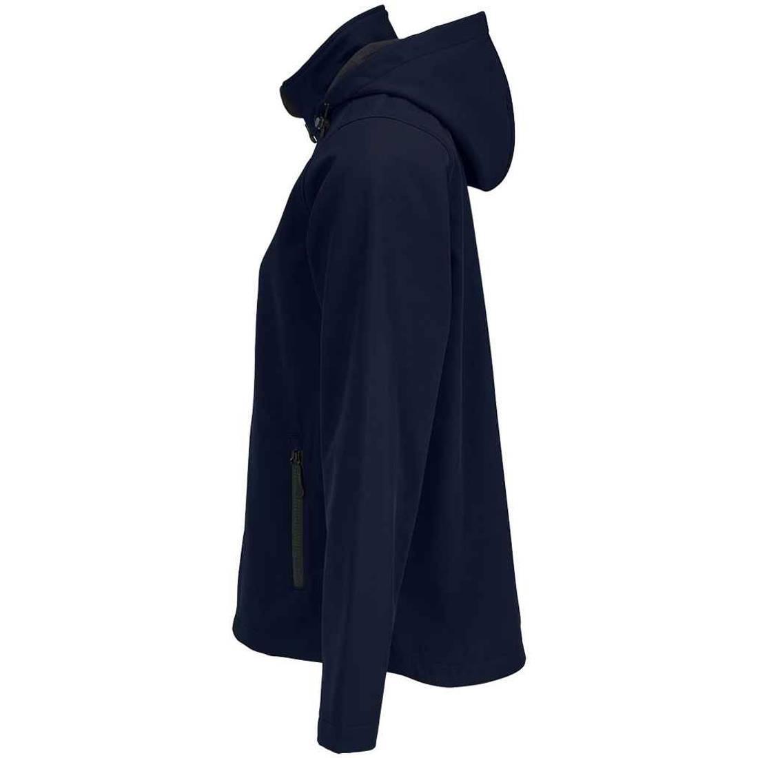 "Race" Softshelljacke mit Kapuze für Damen Dunkelblau 3/4