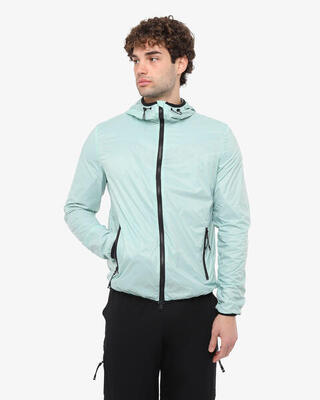 giacca piombo e navy da uomo in mat. sintetico da fitness