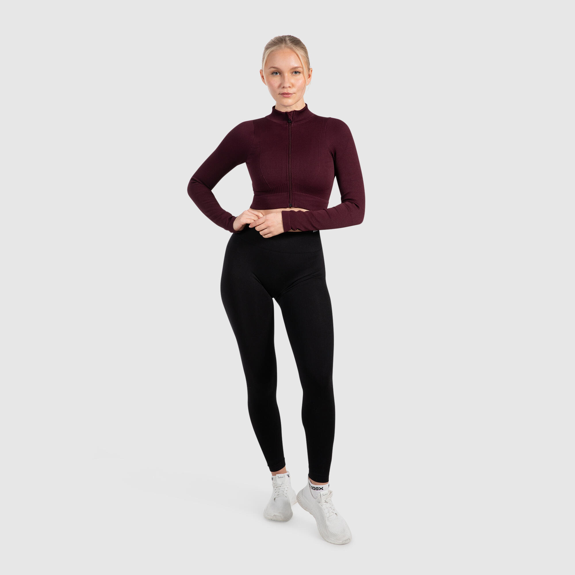 Damen Trainingsjacke Kompressionsjacke Zeya Dunkel Lila 3/6