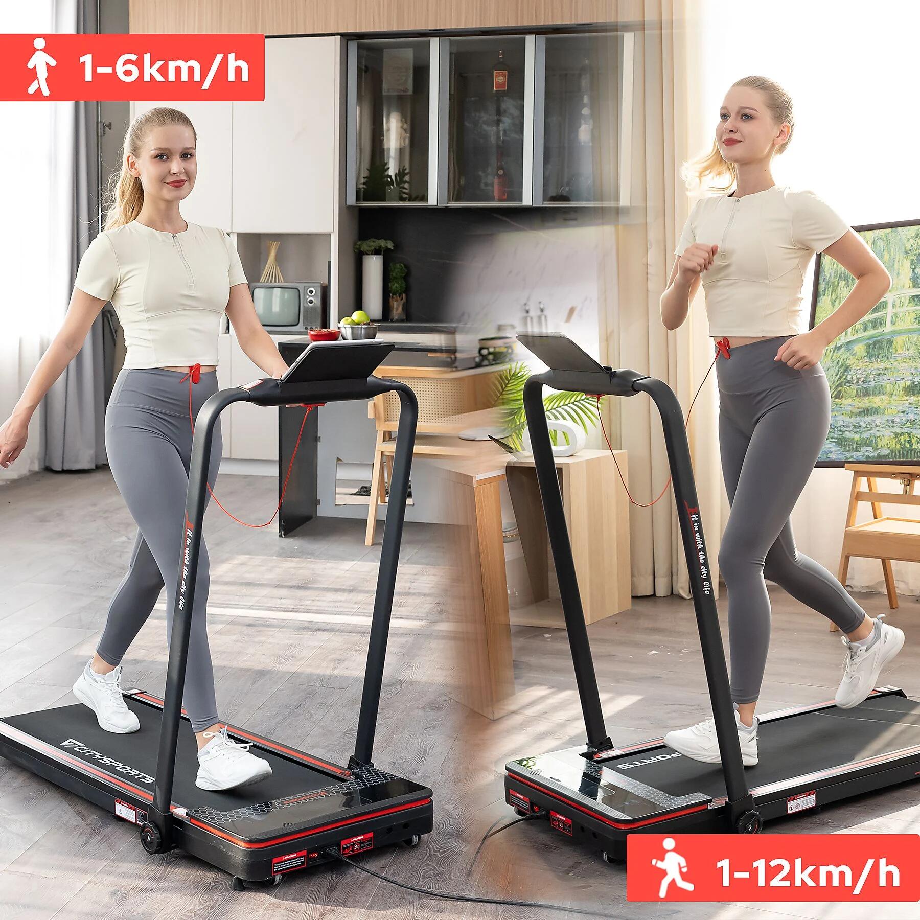 Laufband Zusammenklappbare,1400 W,WP3,1–12 km/h.APP.Bluetooth 2/8