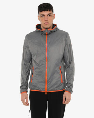 giacca piombo e navy da uomo in mat. sintetico da fitness