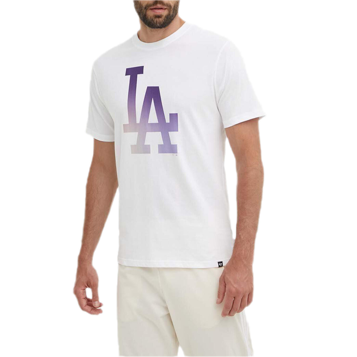 47 BRAND T-shirt Uomo   T-shirt bianco/viola BB012TEMECH618800WW